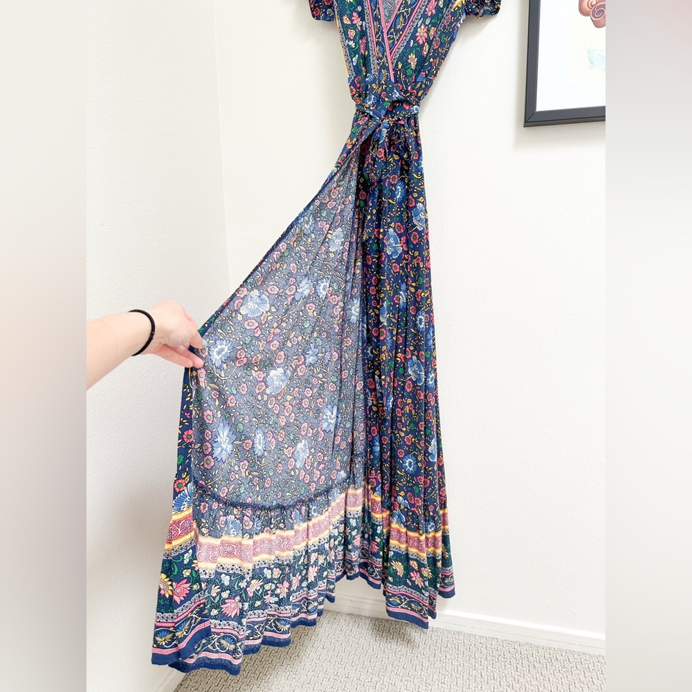 Zesica Bohemian Floral Maxi Wrap Dress Size Small - Picture 7 of 12